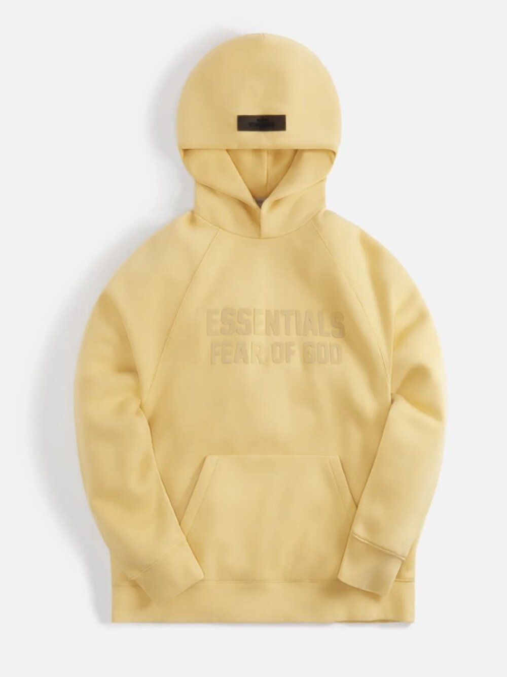 Essentials Fear of God Fleece Hoodie in Light Yellow Men's Size Small